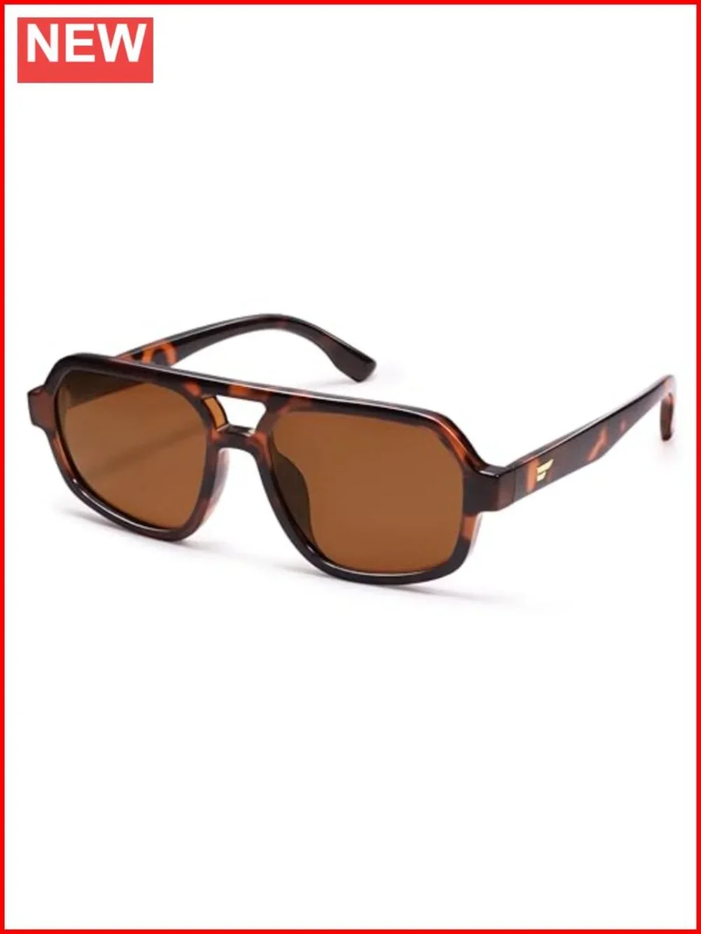 Retro Aviator Oversized Square Sunglasses Polarized UV400 Protection